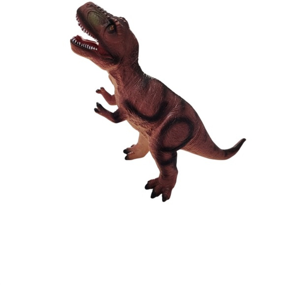 Brown T REX Dinosaur Toy Figurine Realistic Roaring Action